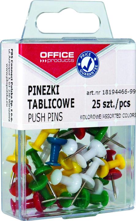 Produktbild Office Products Farbige reisszwecken, zylinder, im karton, 25 stück, farbig sortiert