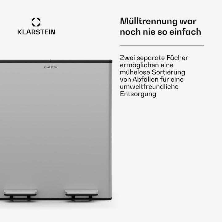 Actual product image Klarstein Mülleimer mit Mülltrennsystem und Kompostbehälter (43 l)