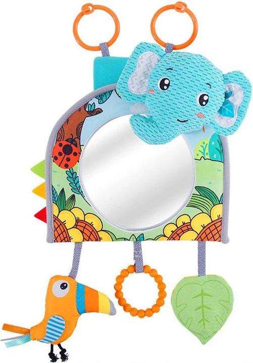 Image du produit Activity Board Jouet de siège de voiture avec miroir pour bébé, jouet de dentition derrière le siège de voiture