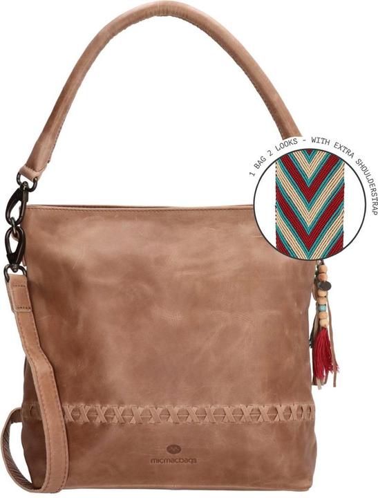 Micmacbags Friendship Friendship Umhängetasche - Sand - 100% Leder verstecken und streicht