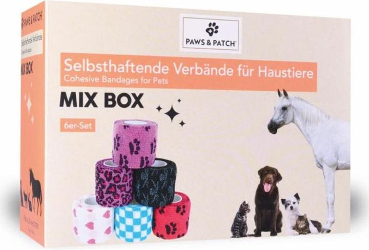 Image du produit Paws & Patch Paws and Patch pansements auto-adhésifs MIX BOX 5x5cm (set de 6) (Chien, Chat, Cheval, Rongeur, Oiseau)