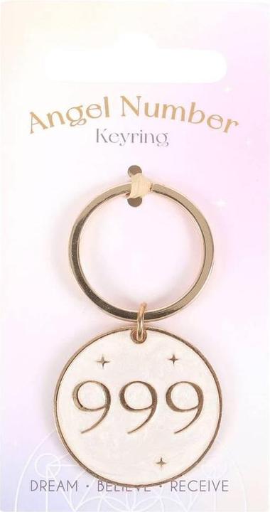 Actual product image Something Different 999 Angel Number Keyring