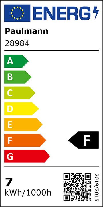 Energie-Label Paulmann Reflektor (GU10, 7 W, 550 lm, 1 x, F)