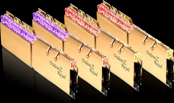 Produktbild G.Skill RAM Trident Z Royal Series - 128 GB (8 x 16 GB Kit) - DDR4 3200 DIMM CL16 (8 x 16GB, 3200 MHz, DDR4-RAM, DIMM)