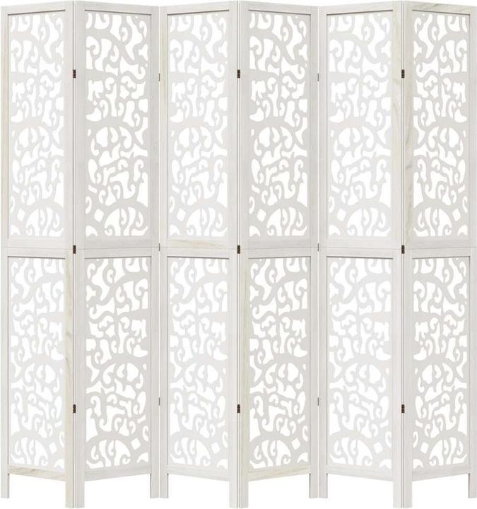 Immagine prodotto VidaXL Parete divisoria per ambienti 6 pezzi in legno massiccio bianco paulownia
