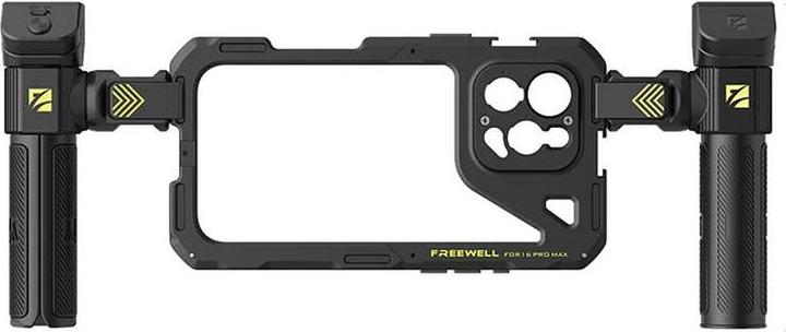 Actual product image Freewell iPhone 16 Pro Max Genius Rig iPhone 16 Pro Max Genius Rig Cage, Tripod and Monopod Handles, Bluetoot