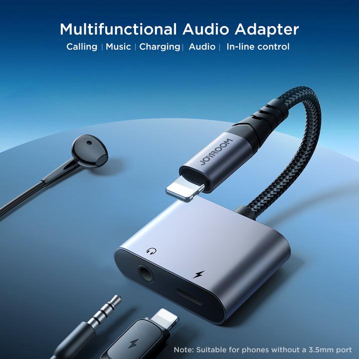 Actual product image Joyroom SY-L01 Lightning to Lightning / 3.5 mm mini jack DAC adapter 2 in 1 (Lightning, 3.5mm jack)