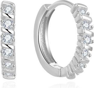 Actual product image Beneto Elegant round earrings with zircons AGUC2680 (L)