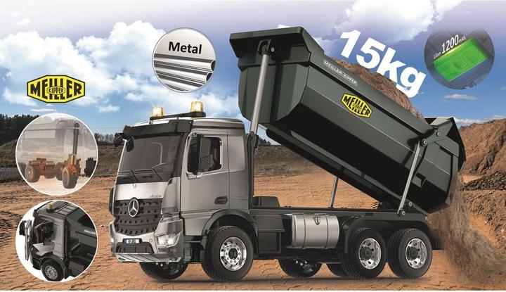 Actual product image Jamara Dump Truck Mercedes-Benz Arocs Metal Meiller 1:20 2.4GHz