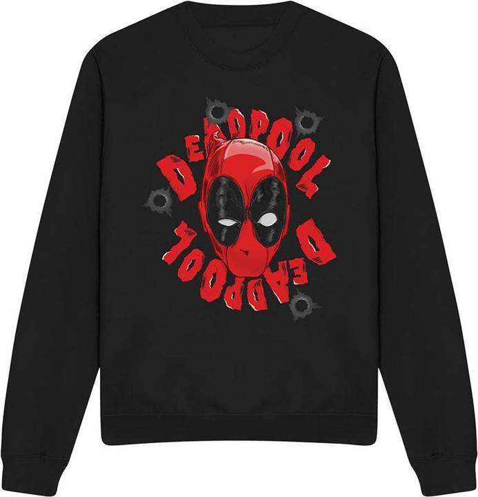 Actual product image Deadpool Unisex Adult Head Sweatshirt (XL)