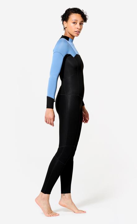 Image du produit Olaian Combinaison surf 500 Femme 3/2 Backzip - Noir et bleu (5/3 mm, S)