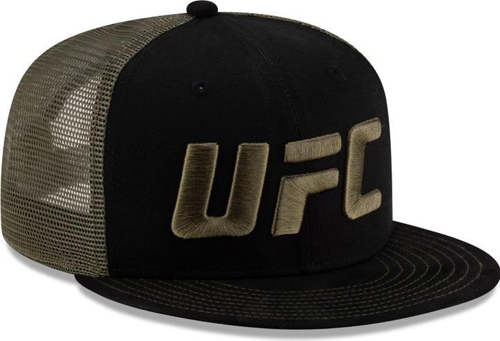 New Era 9Fifty Mesh Snapback Cap - UFC MMA schwarz / oliv SM (S/M)