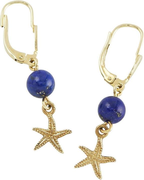 Actual product image Compass Starfish earrings (gold-plated, 925 silver)