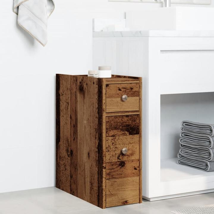 Produktbild VidaXL Badschrank Schmal mit Rollen -Optik