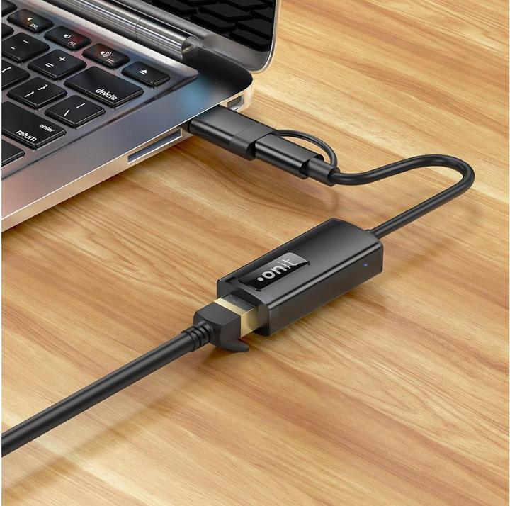 Image du produit Onit Netzwerk-Adapter Pro USB-C/A – RJ45 2.5G-LAN (USB, USB 3.1, RJ45 2.5 Gigabit Ethernet (1x))