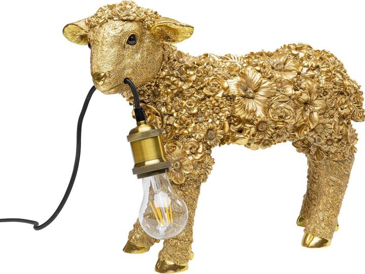 Immagine prodotto Kare Design Lampada da tavolo Animal Flower Sheep Gold 36cm (E27)