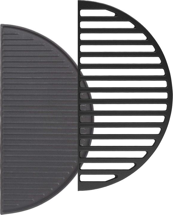 Actual product image Wiltec 2x Gusseisen Grillrost und Grillplatte Grill Rost Grillzubehör BBQ Gussrost