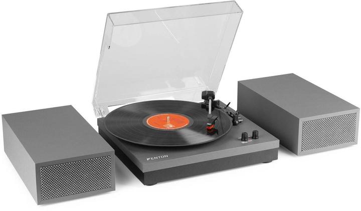 Produktbild Fenton Platenspeler met Bluetooth en Speakers - RP165G - Incl. Naald - Aluminium / zilver (Vollautomatisch)