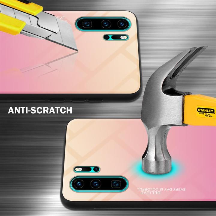 Actual product image Cadorabo TPU 2 colors glass cover (Huawei P30 Pro)