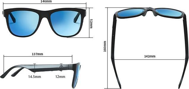 Image du produit Caliber Lunettes de soleil audio Bluetooth SSG (6 h, Sans fil)