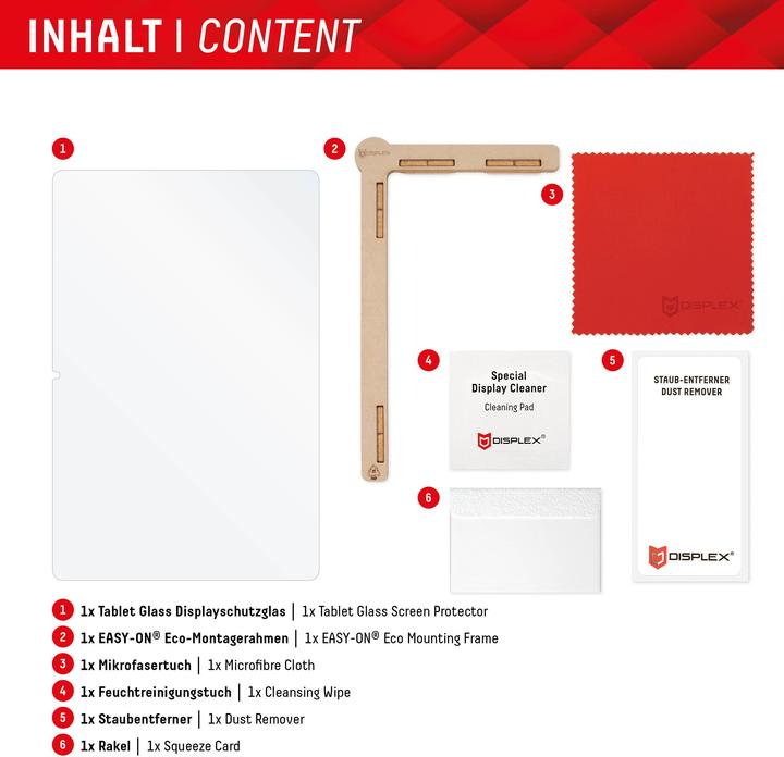 Image du produit Displex Tablet Glass, Tablet Schutzglas (1 pièce(s), Galaxy Tab A9+)
