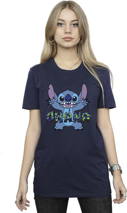 Produktbild Disney Lilo And Stitch Ohana Blue Glitch TShirt (3XL)