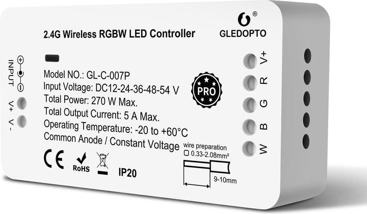 Gledopto Controller Zigbee 3.0 RGBW