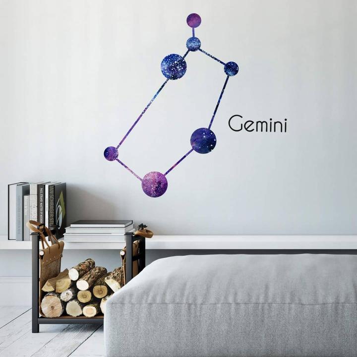 Produktbild Trenddeko Sternenbild Gemini - Zwillinge (50 x 35 cm)