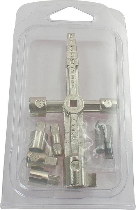 Actual product image Dönges Multifunction key MFS, 122 x 64 mm (Inner square, Slotted screws)