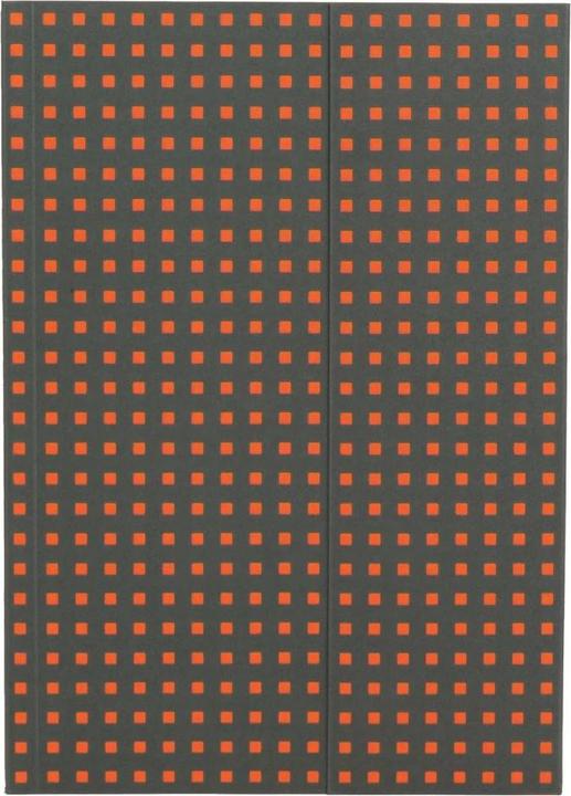 Image du produit Paperblanks Carnet de notes Quadro B5, Ligné, Gris avec carrés orange (B5, À rayures, Couverture rigide)