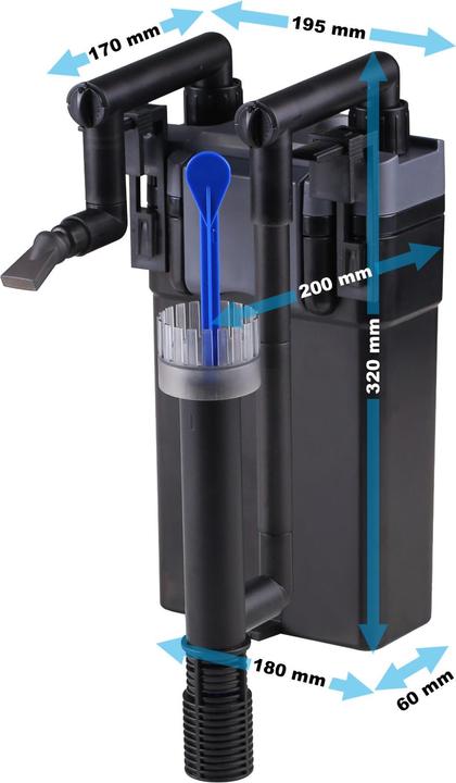 Actual product image SunSun HBL-803 Hang On Filter Attachment Filter 500l/h 6 W for aquariums up to 150 liters (60 l, Salt water, Fresh water)