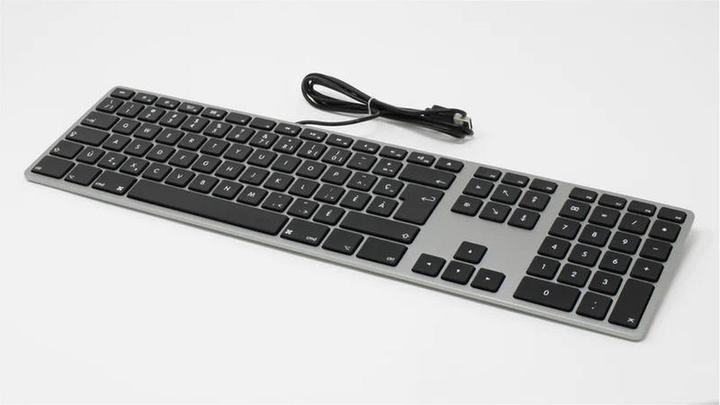 Actual product image Matias Aluminium Keyboard Mac Hub 2xUSB Space Grey (Eng. Int., Cable)