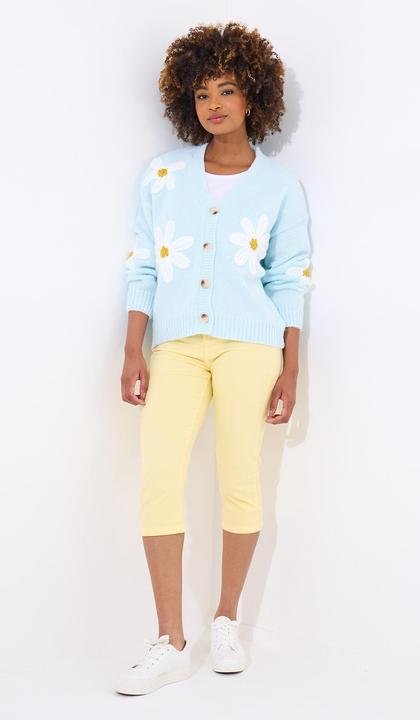 Actual product image Joe Browns Daisy Applique V-Neck Cardigan (36)