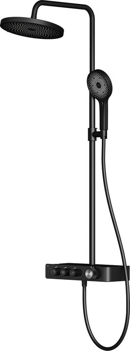 Image du produit Emke Système de douche avec thermostat Noir mat Kit de douche complet Douche à effet pluie avec