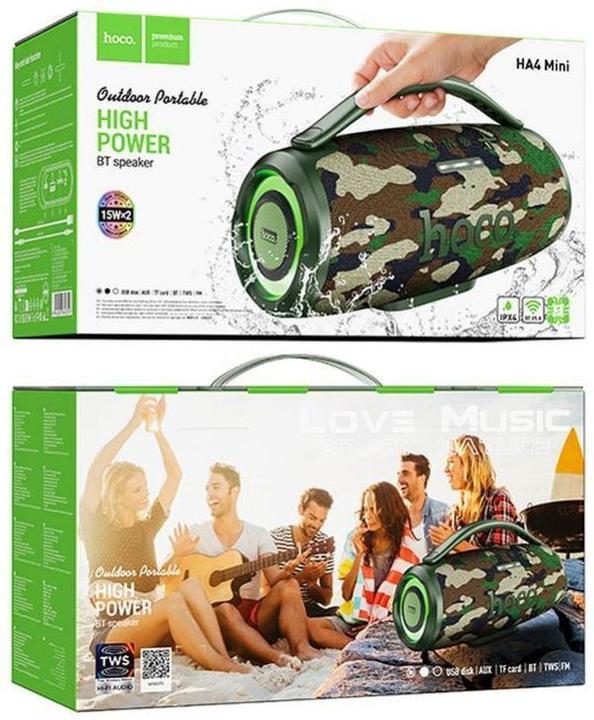 Actual product image Hoco Bluetooth speakers speaker bluetooth HA4 Mini camouflage green (4 h, Battery operated)