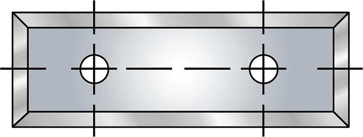 Actual product image Guhdo Indexable inserts 30x12x1.5 mm for indexable milling cutter, 2-hole 10 pieces