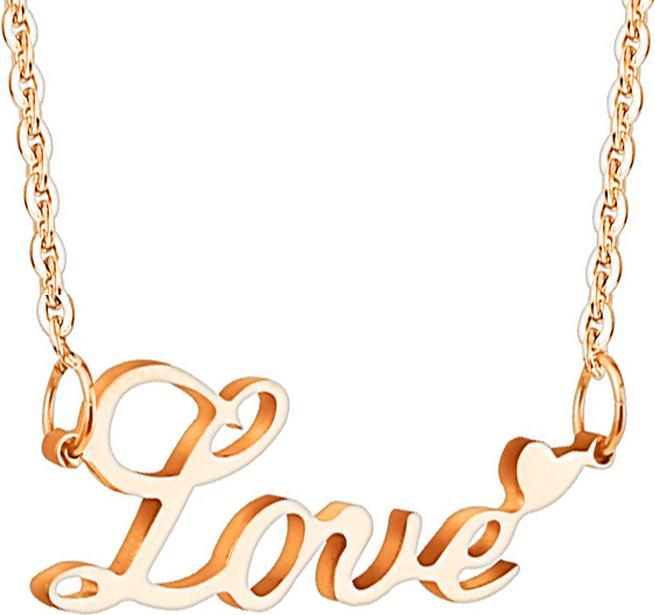 Star Piercing Kette rosegold Anhänger Love (Chirurgenstahl 316L, ohne Messing)