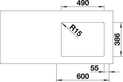 Produktbild Blanco Etagon 500-U (Unterbauspüle, 54 cm, 54 cm)