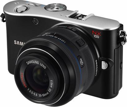 Actual product image Samsung NX100, 14.6 MP, 20-50mm kit, compact system camera (APS-C / DX)