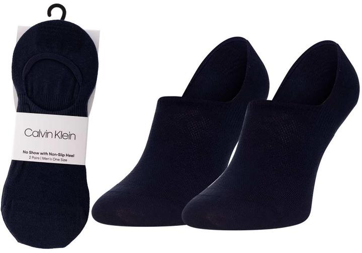 Calvin Klein Socks Mens Men's No Show (2 Pack) Liner Socks, Navy, ONE Size (2er Pack, 40 - 46)