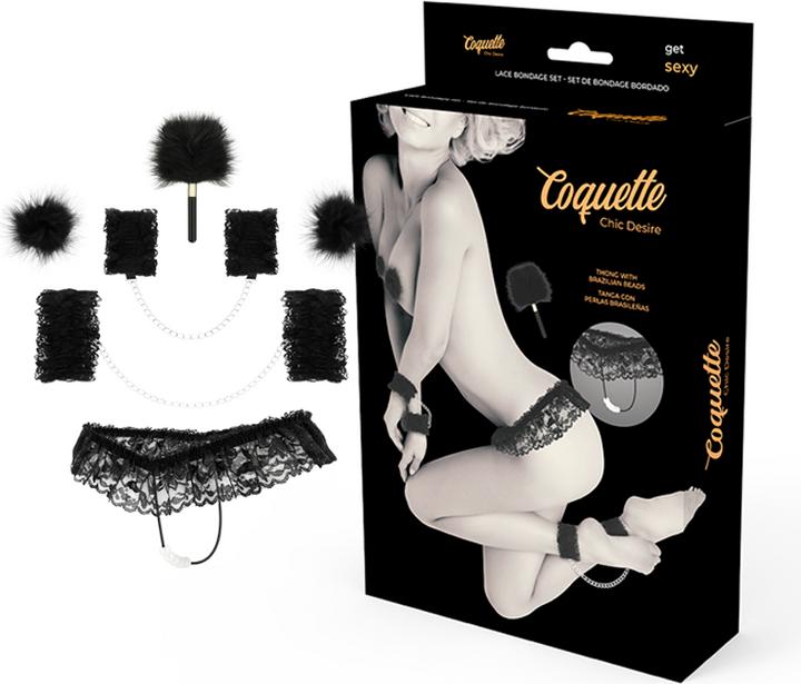 Image du produit Coquette Chic Desire Lace Bondage Set Deluxe Noir