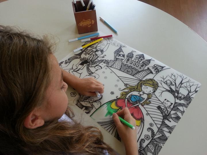 Immagine prodotto Funny Mat Tappeto da colorare lavabile Il principe e la principessa (48 x 33,5 cm)
