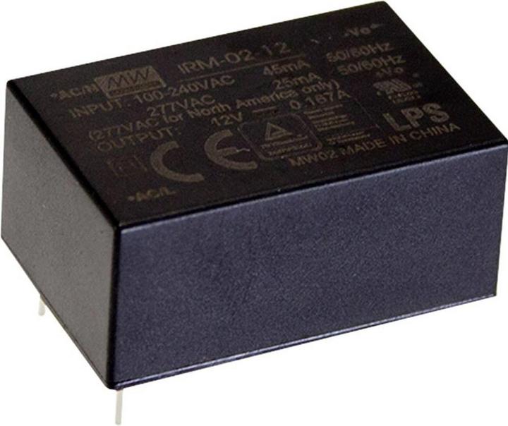 Actual product image MeanWell IRM-02-3.3S Power Supply & Voltage Converter 2 W (Overvoltage protection adapter)