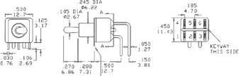 Image du produit Velleman 90° Horizontal Toggle Switch Dpdt On-Off-(On)