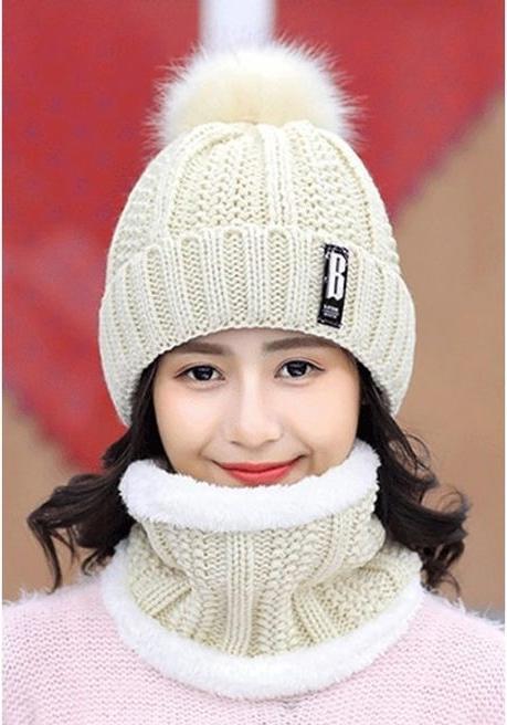 Image du produit MU Classic Set bonnet et chauffe-cou tricotés (One Size) (Taille unique)