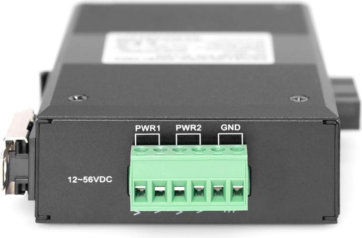 Produktbild Digitus Industriellerl Gigabit Medien Konverter 10/100/1000BaseT zu 1000Base-SX SC 0.5km erweiteter Temp....