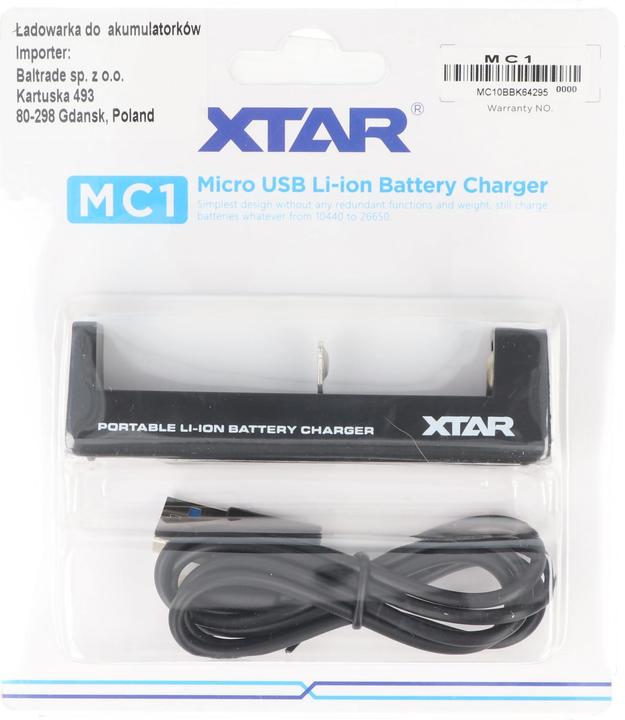 Actual product image Xtar USB charger with up to 0.5Ah charging current (1 pcs., Chargers without battery)