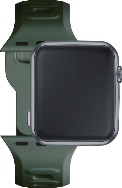 Produktbild 3MK Silicone Watch Strap Ciemnozielony/ Dark Green dla Apple Watch 42/44/45/49mm (Edelstahl, Silikon)
