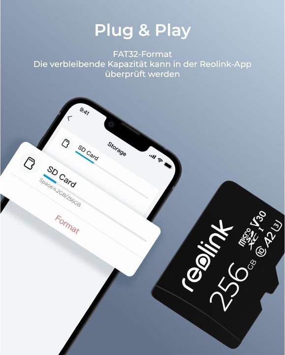 Actual product image Reolink MicroSD (256 GB, microSDXC, U3, UHS-I)