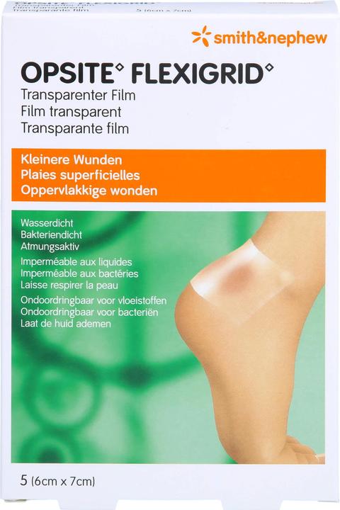 Actual product image Smith & nephew OPSITE FLEXIGRID wound dressing 6x7cm 5 pcs. (5 x)